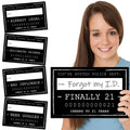 Big Dot Of Happiness Finally 21 - 21St Birthday Party Mug Shots - Birthday Photo Booth Props Party Mugshot Signs - 20 Count