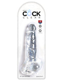 King Cock Clear 8In Cock With Balls