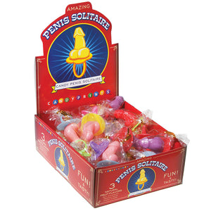 Amazing Penis Solitaire Candy Ring Display Of 30
