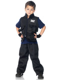 Boys 2 PC SWAT Commander Costume, Includes Utility Vest and Fingerless Gloves