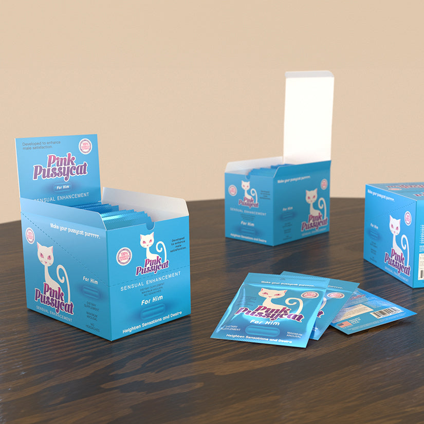 Pink Pussycat For Him Single Pill Display Of 24
