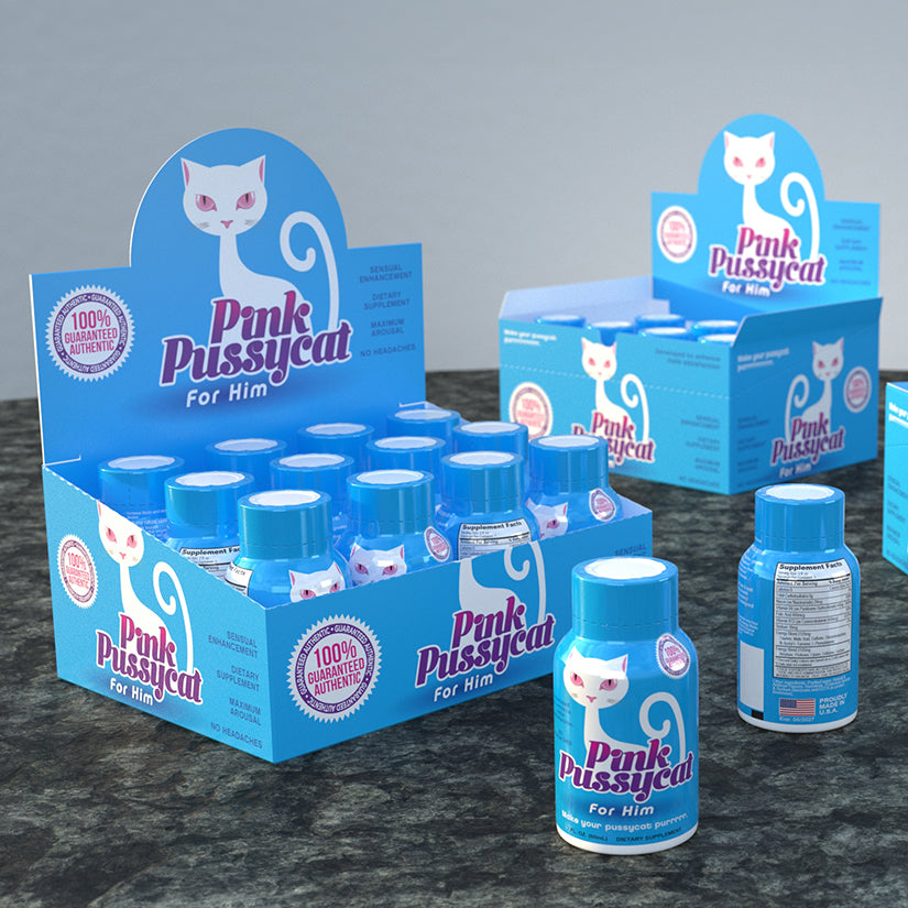 Pink Pussycat For Him Single Shot Display Of 12