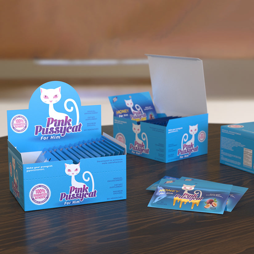 Pink Pussycat For Him Passion Fruit Honey Single Pack Display Of 24