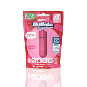 Screaming O 4T - Bullet - Super Powered One Touch  Vibrating Bullet - Strawberry