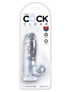 King Cock Clear 5In Cock With Balls