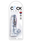 King Cock Clear 5In Cock With Balls