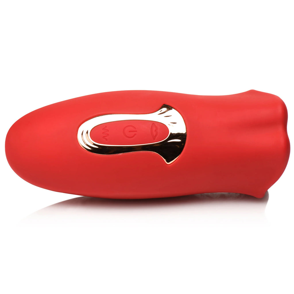 Lickgasm Kiss And Tell Mini Kissing And Vibrating  Clitoral Stimulator - Red