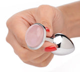 (D) Booty Sparks Gemstones Sm Anal Plug Rose Quartz