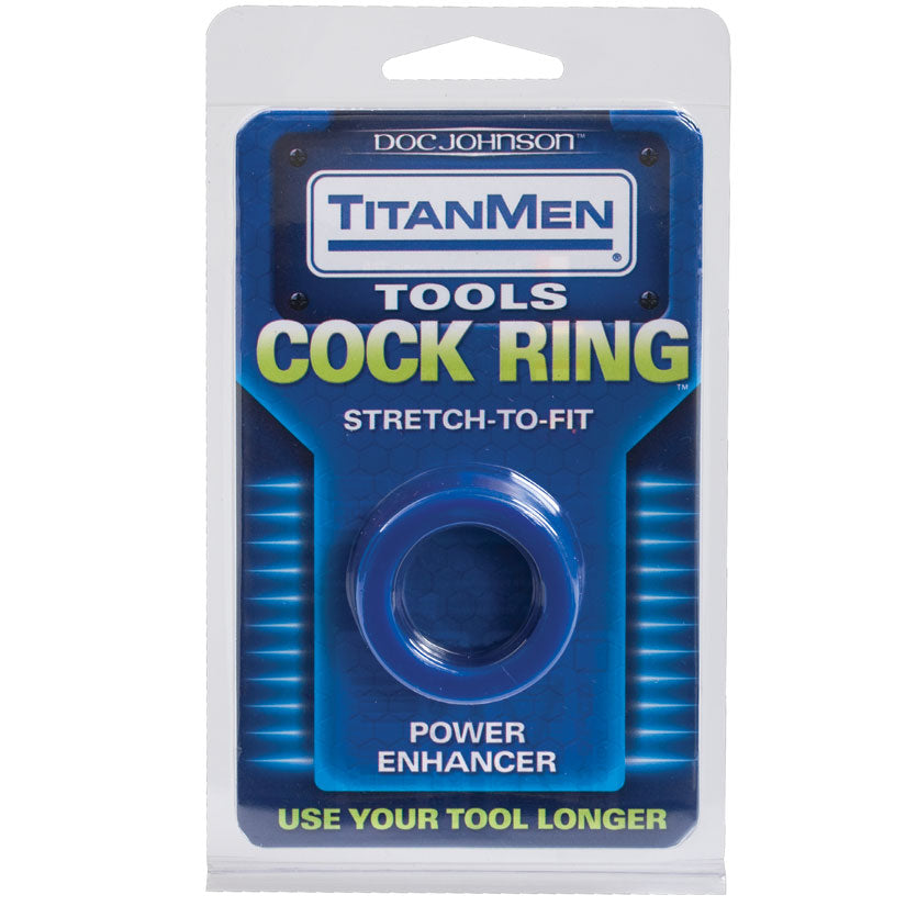 Titanmen Cock Ring Stretch To Fit-Blue