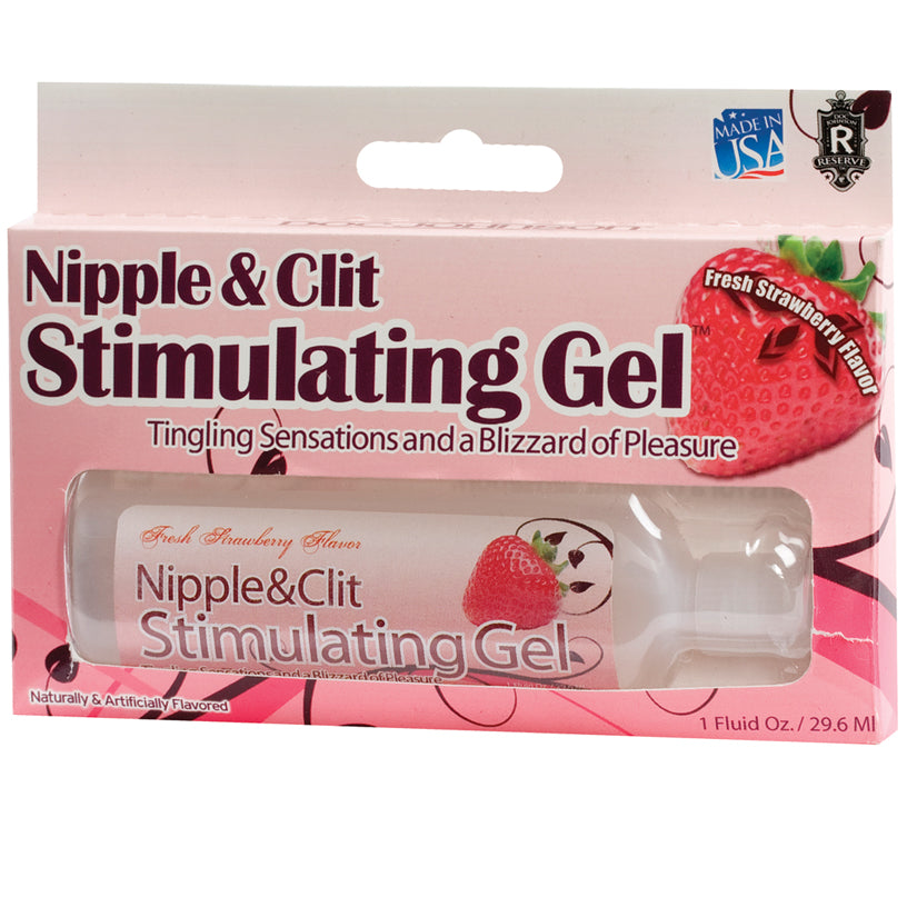 Nipple & Clit Stimulating Gel-Strawberry 1Oz
