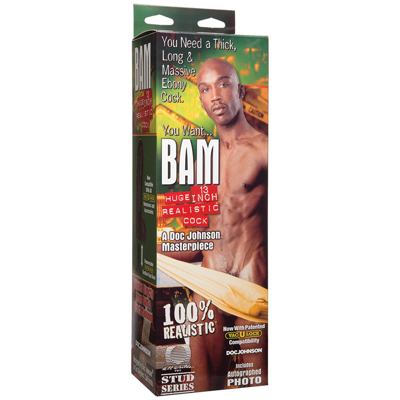 Bam Realistic Dong-Ebony 13''