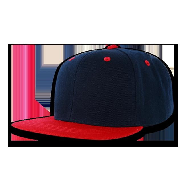 Decky 7011-NVYRED Youth Snapback Caps, Navy & Red