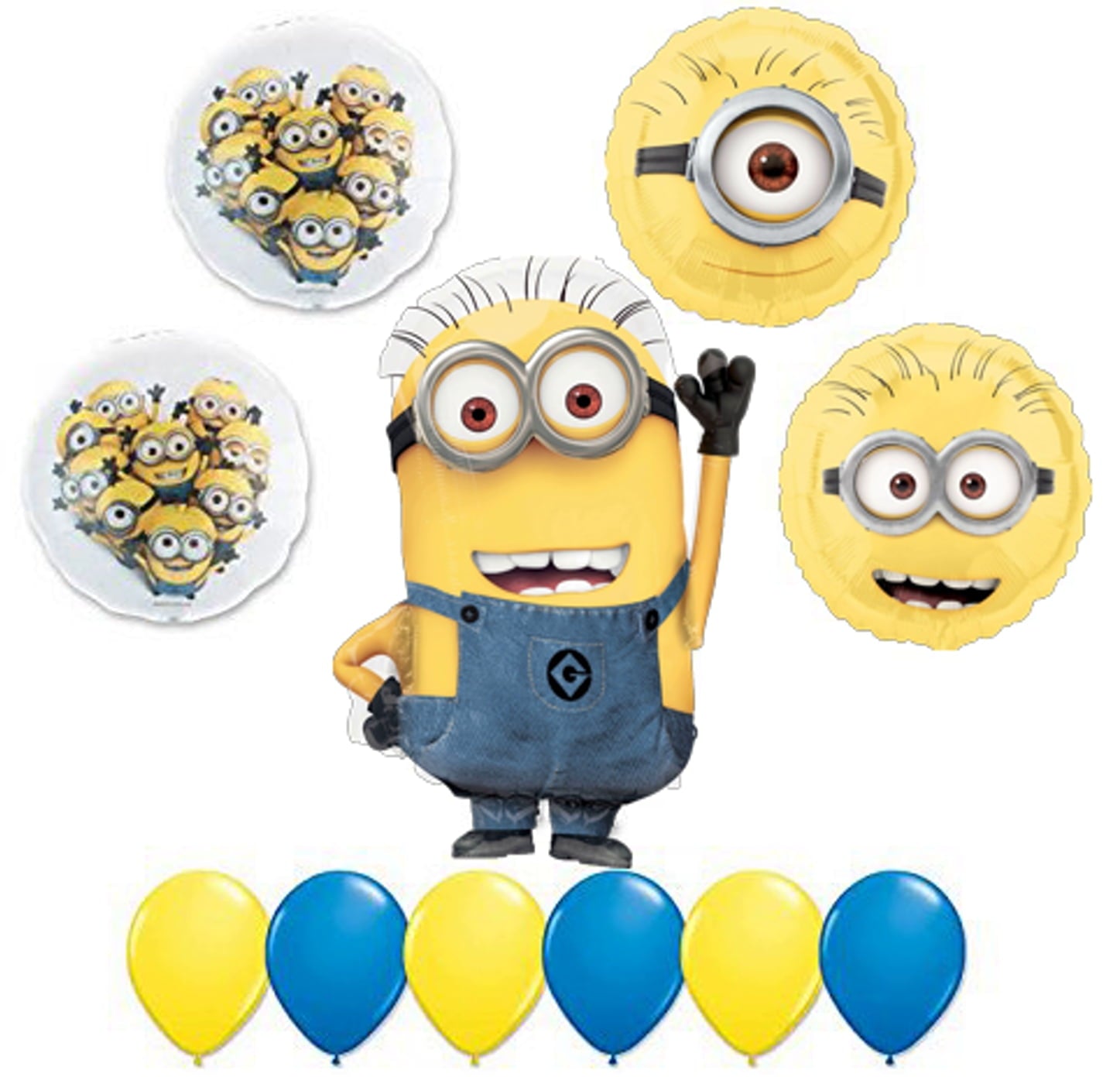 Despicable Me 2 Minions 11 Pc Party Extension Balloon Kit