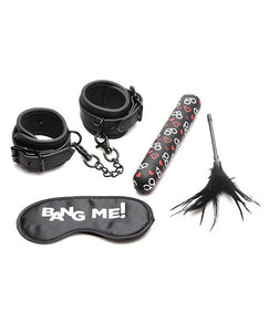 Bang - Bondage Kit - Xl Bullet, Cuffs, Tickler And Blindfold - Black