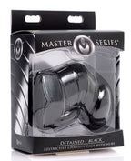 Master Series Detained Restrictive Chastity Cage, Black
