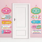 Donut Party Supplies Hanging Porch Sign Banner - Donut Food Theme Party/Tea/Doughnut Baby Shower/Birthday Party Decorations Favo