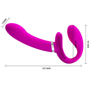 Pretty Love Valerie Strapless Strap On - Fuchsia