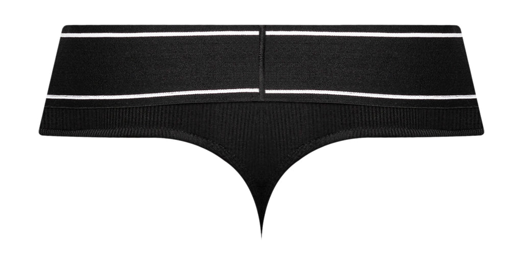Modal Rib Bong Thong  XLarge  Black