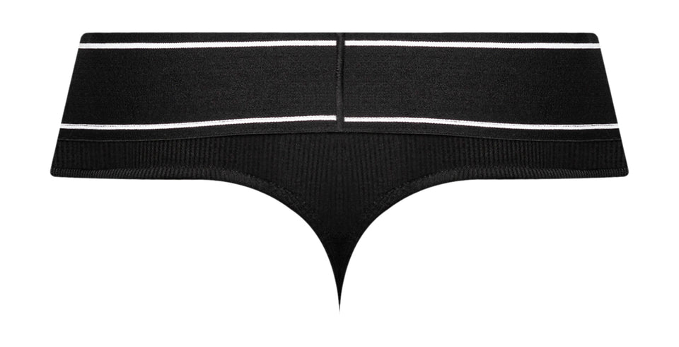 Modal Rib Bong Thong  XLarge  Black