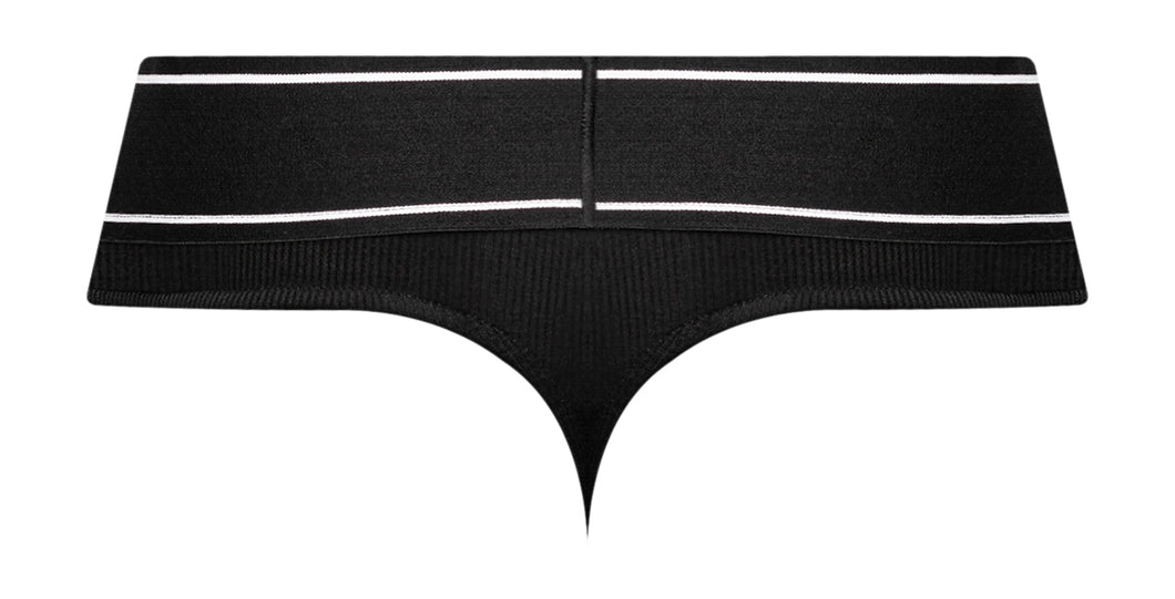 Modal Rib Bong Thong  XLarge  Black