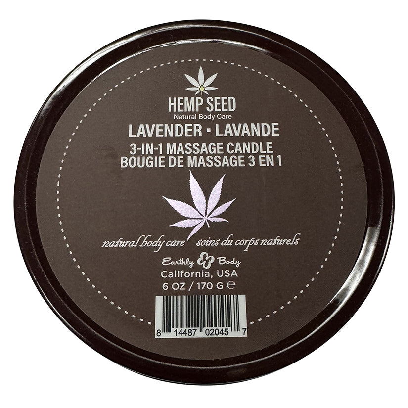 Earthly Body 3-In-1 Massage Candle-Lavender 6Oz