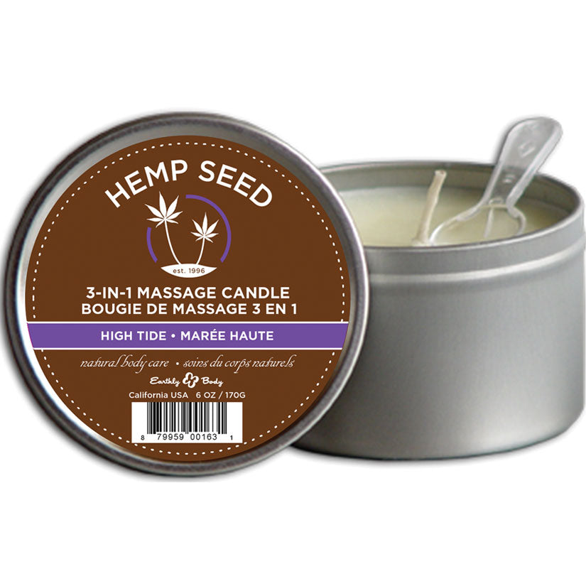 Earthly Body 3-In-1 Massage Candle-High Tide 6Oz