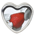 Earthly Body 4-In-1 Edible Heart Candle-Strawberry 4Oz