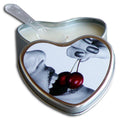 Earthly Body 4-In-1 Edible Heart Candle-Cherry 4Oz