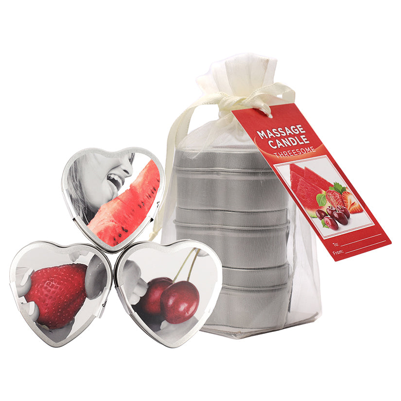 Earthly Body 4-In1 Edible Massage Candle Trio 2Oz