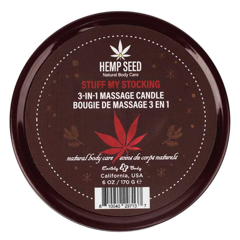Earthly Body 3-In-1 Massage Candles-Stuff My Stocking 6Oz