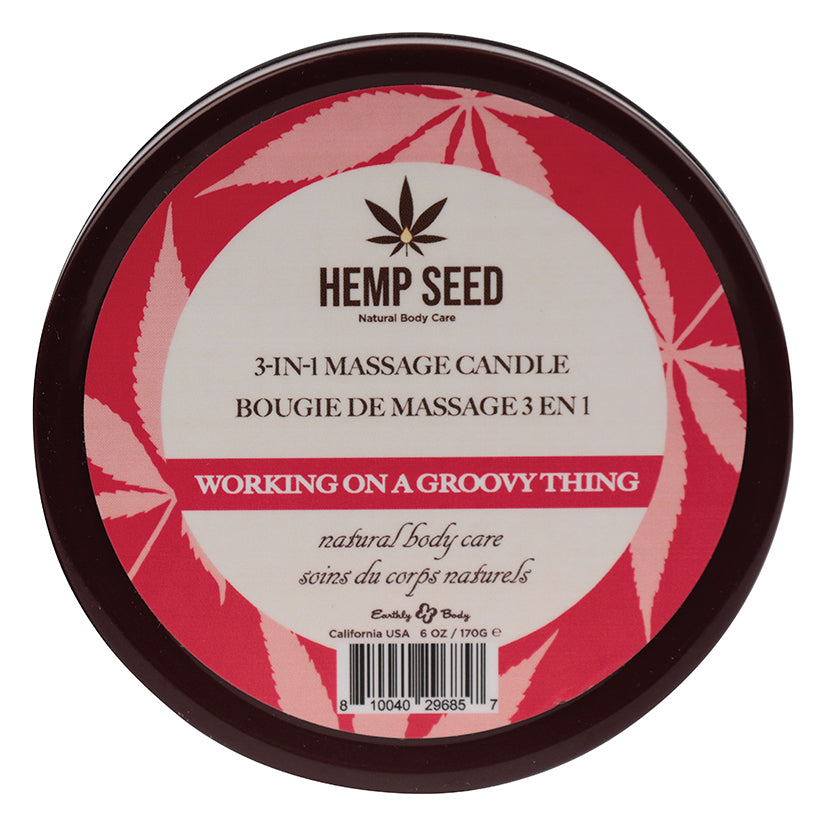 Earthly Body 3-In-1 Massage Candle-Working On A Groovy Thing 6Oz
