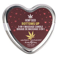 Earthly Body Valentine 3-In-1 Massage Heart Candle-Bottom'S Up 4Oz