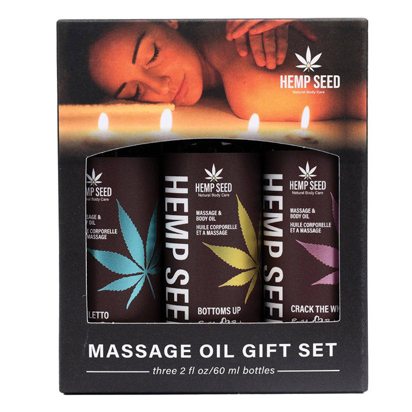 Earthly Body Massage Oil Gift Set 3Pk 2Oz