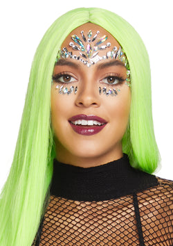Leg Avenue Iris adhesive face jewels stic Clear Color