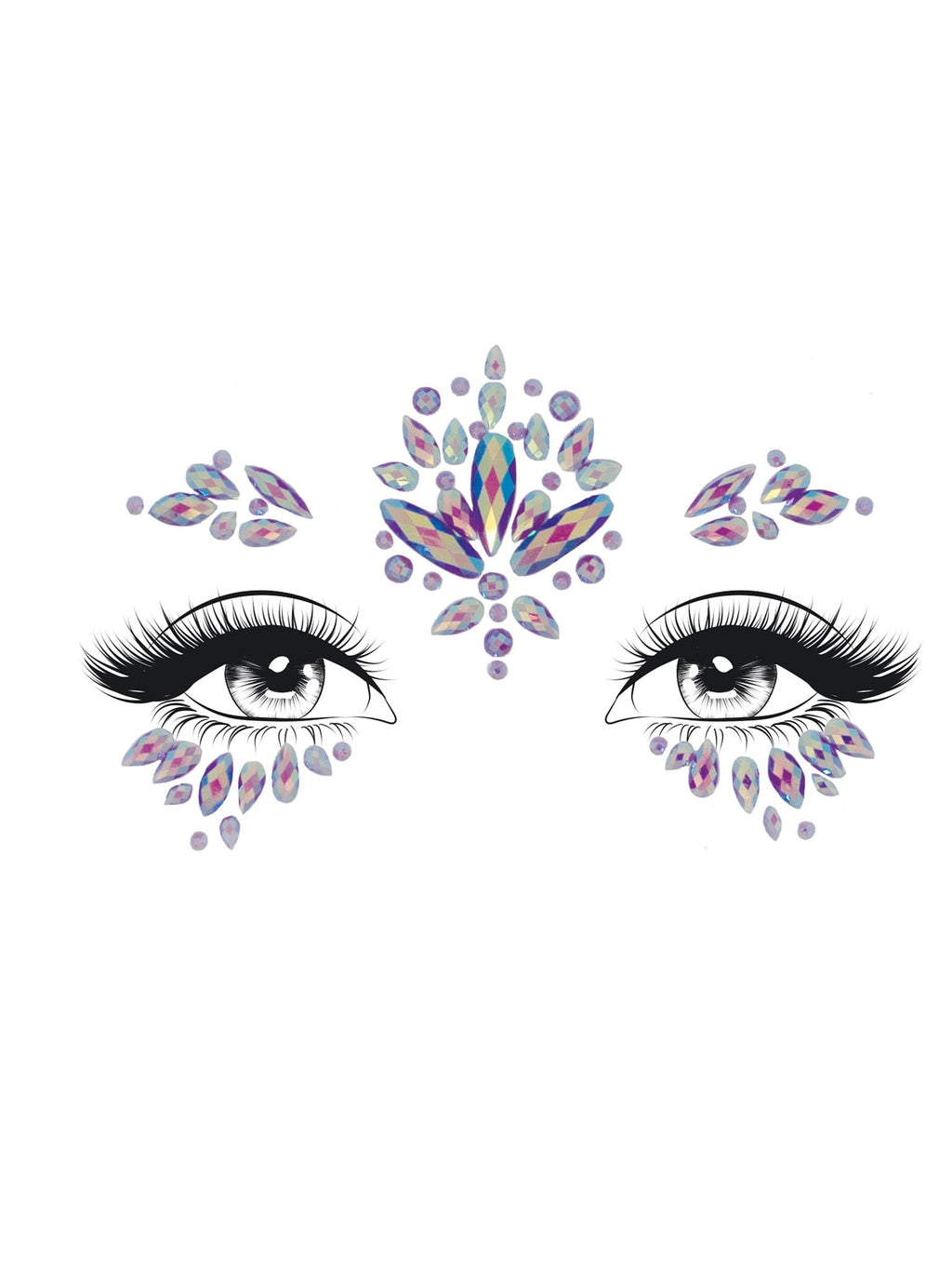 Verity adhesive face jewels sticker.