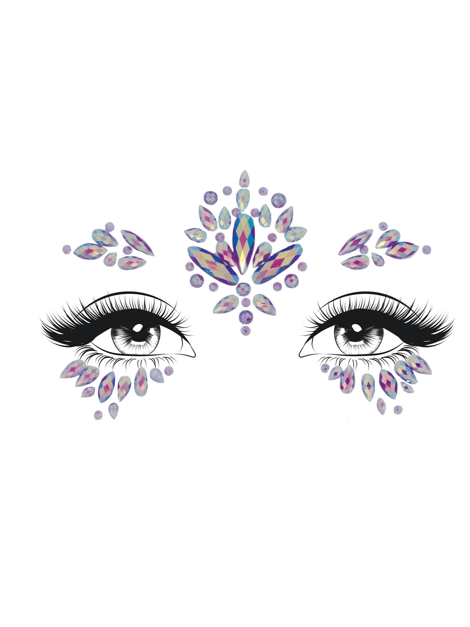 Verity adhesive face jewels sticker.