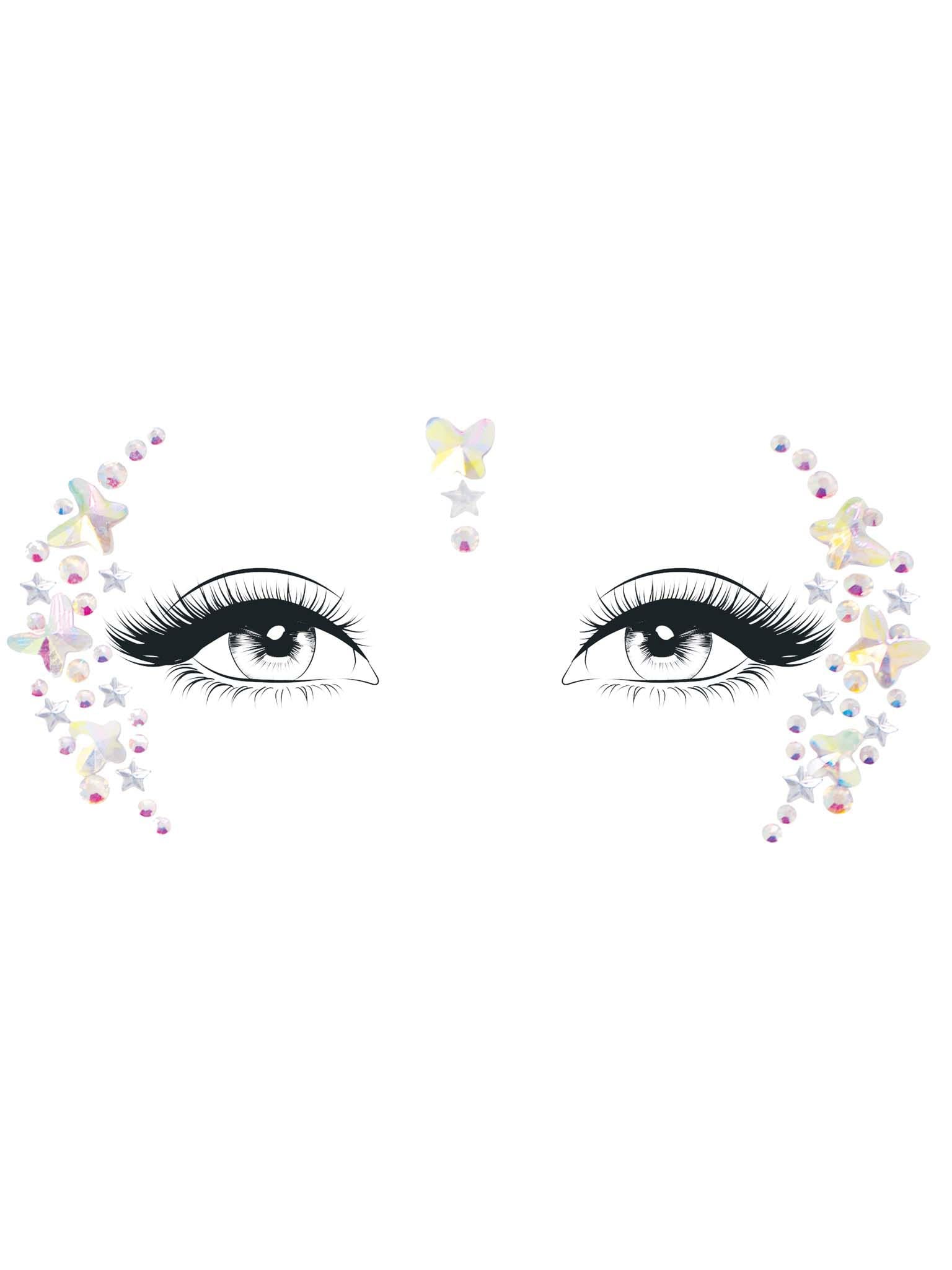 Elera adhesive face jewels sticker.