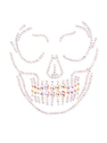 Glow in the dark skull face jewels sticker.