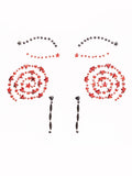 Puppet face jewels sticker.