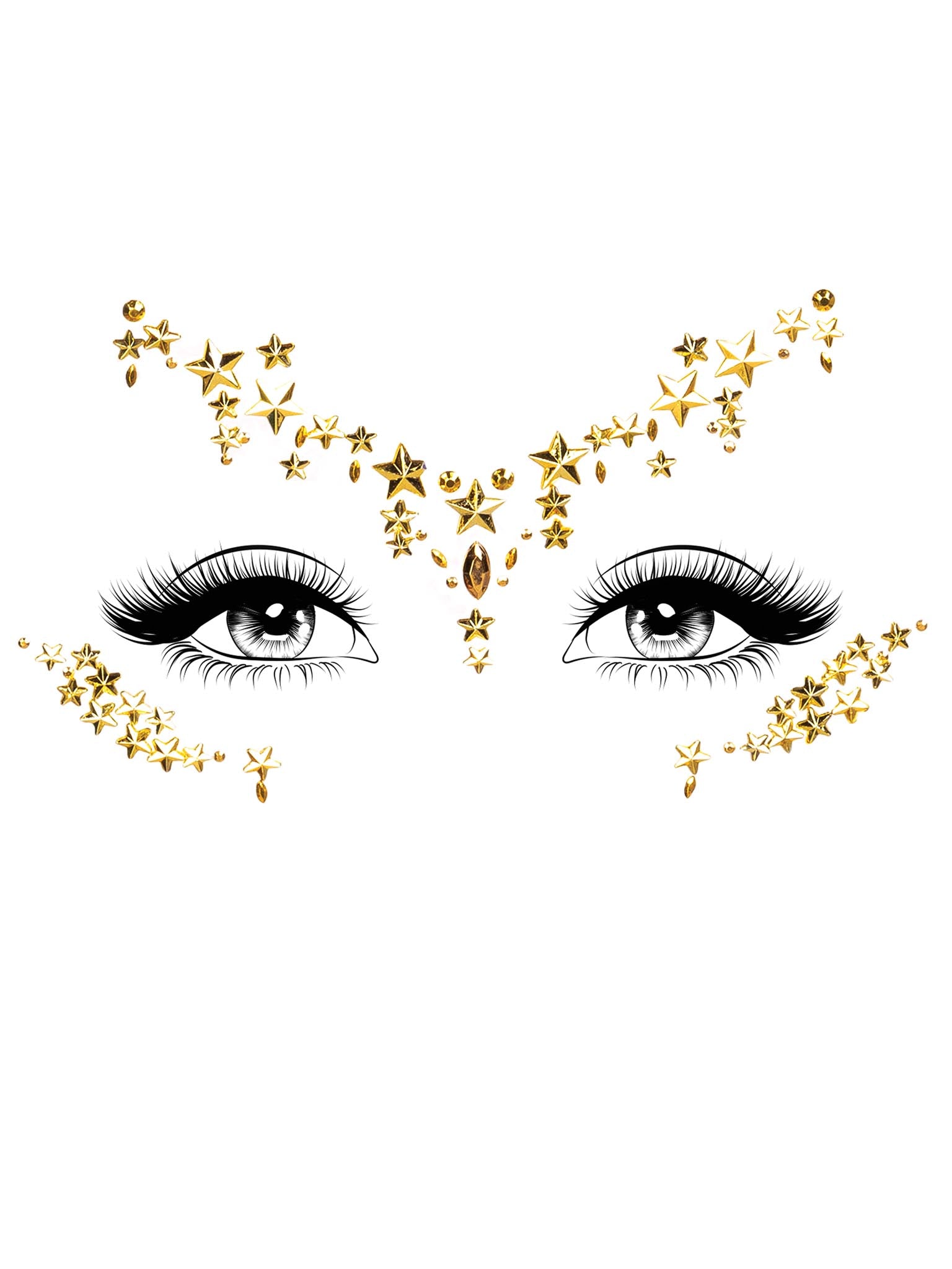 Star Sign face jewels sticker.