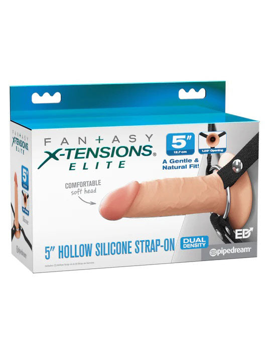 Fantasy X-Tensions Elite 5 Silicone Hollow Strap-on Dual Density - Light