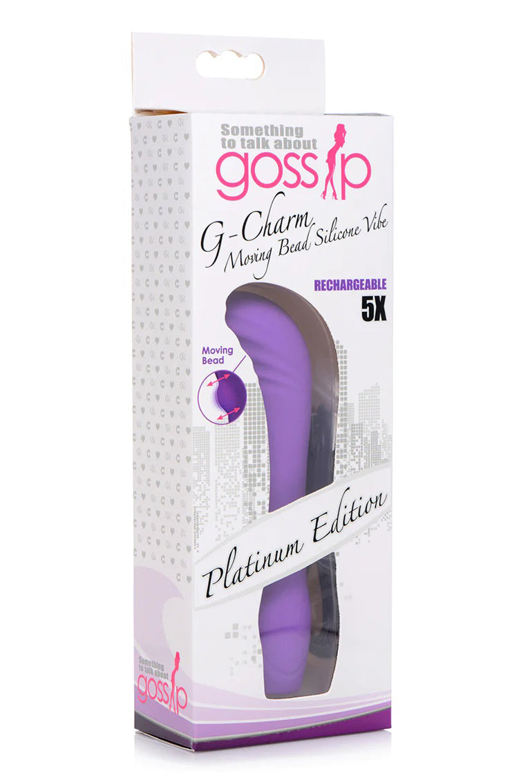 5X G-Charm Moving G-Spot Bead Mini Vibe - Violet