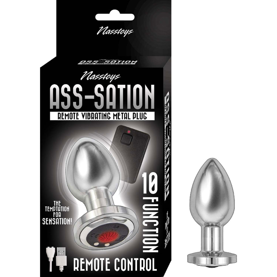 Ass-Sation Remote Vib Metal Plug Silver