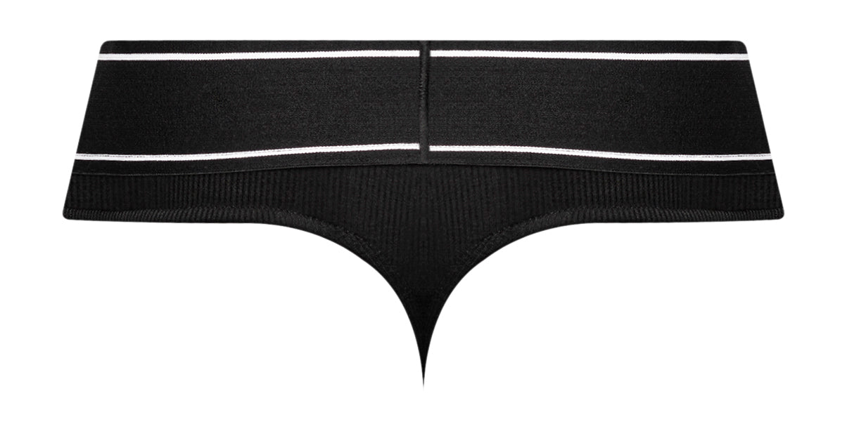 Modal Rib Bong Thong - Small - Black
