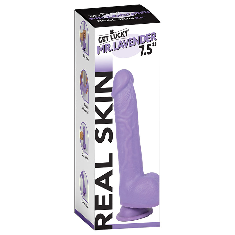 Get Lucky Mr. Dildo-Lavender 7.5''