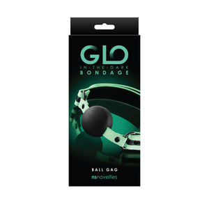 Glo Bondage Ball Gag - Green - Glow In Dark
