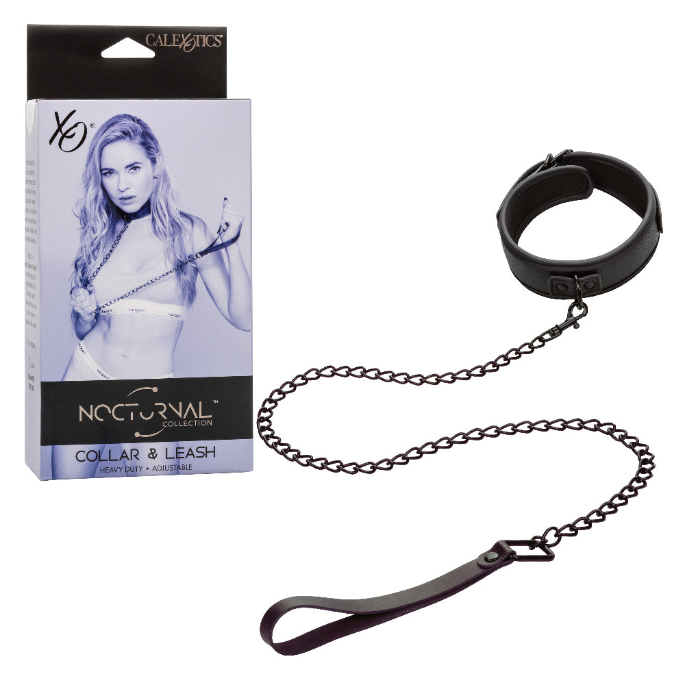 Nocturnal Collection  Collar And Leash - Black
