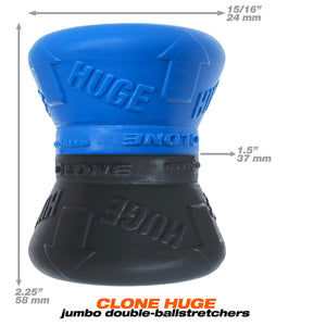 Clone Duo Huge  2Pack Ballstretcher   Pool  Blue  Black