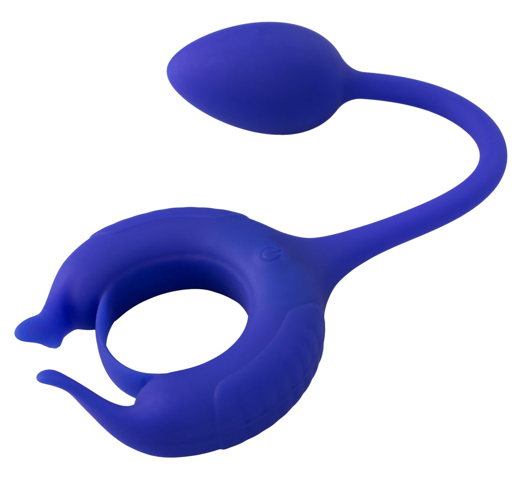 Admiral Plug And Play Weighted Cock Ring - Blue