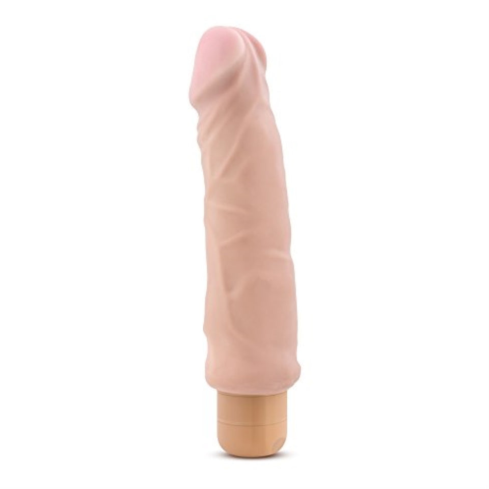 X5 Hard On Vibrating 9 Inch Dildo - Natural